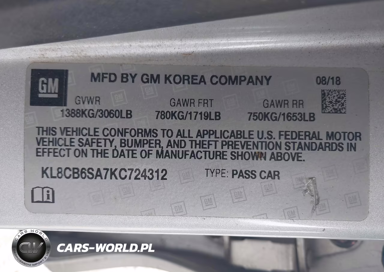 2019 Chevrolet Spark Ls Cvt VIN:KL8CB6SA7KC724312 - 9
