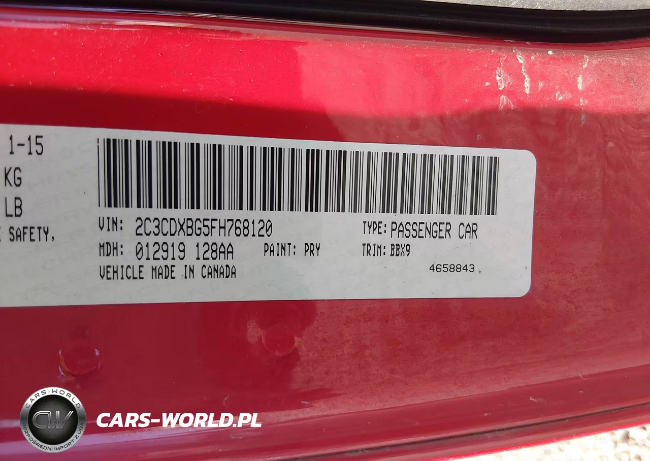 2015 Dodge Charger Se VIN:2C3CDXBG5FH768120 - 9