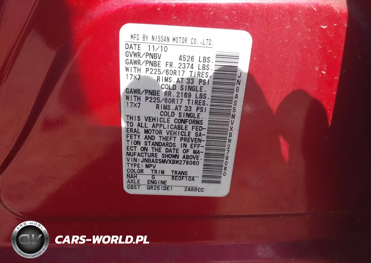 2011 Nissan Rogue Sv VIN:JN8AS5MVXBW279060 - 9