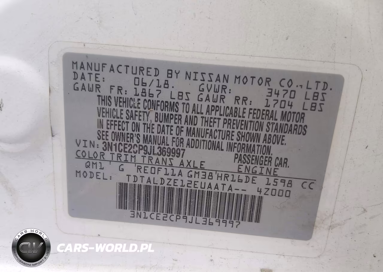 2018 Nissan Versa Note Sv VIN:3N1CE2CP9JL369997 - 9