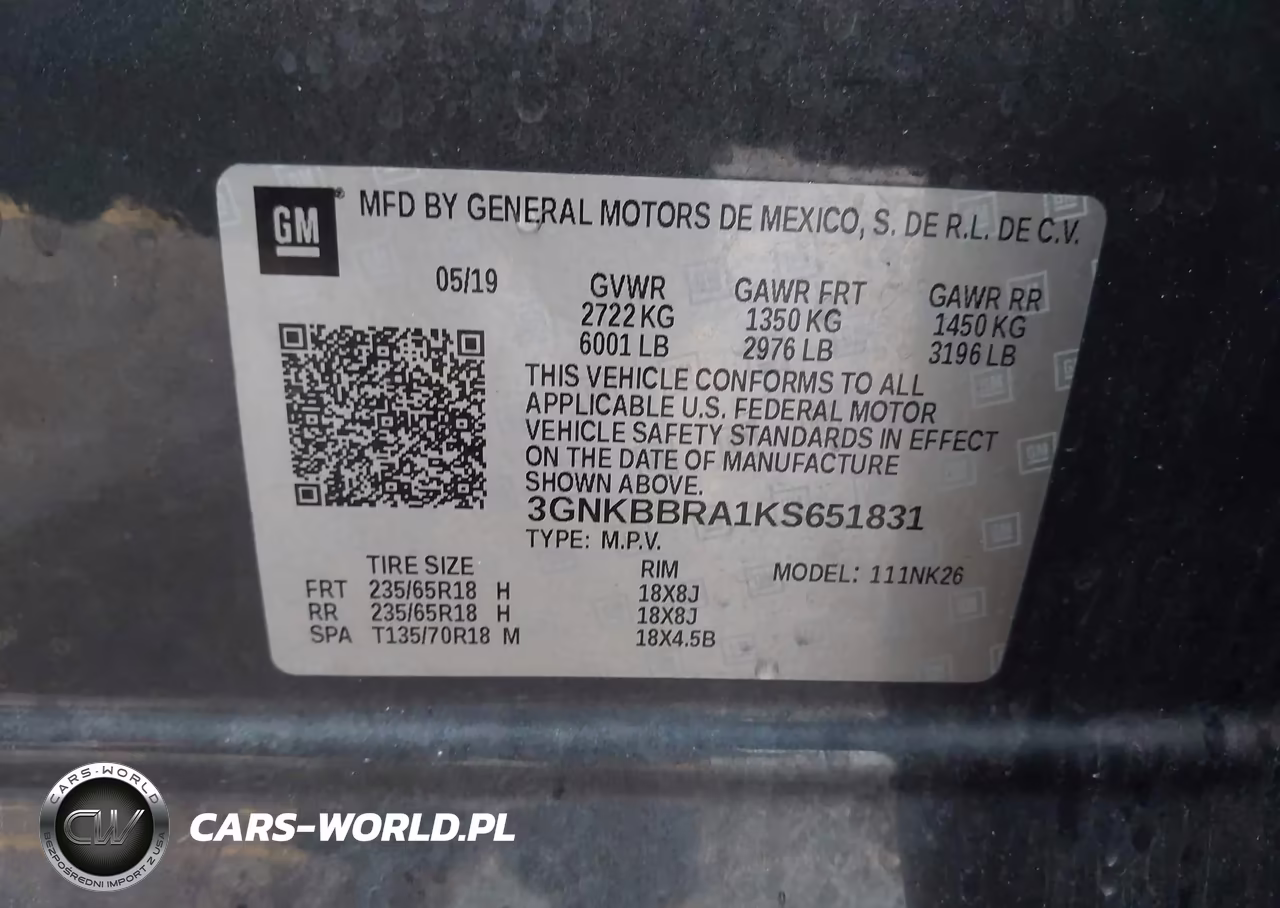 2019 Chevrolet Blazer VIN:3GNKBBRA1KS651831 - 9