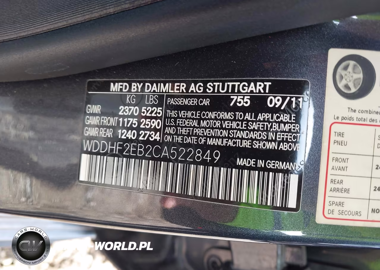 2012 Mercedes-Benz E 350 Bluetec VIN:WDDHF2EB2CA522849 - 9