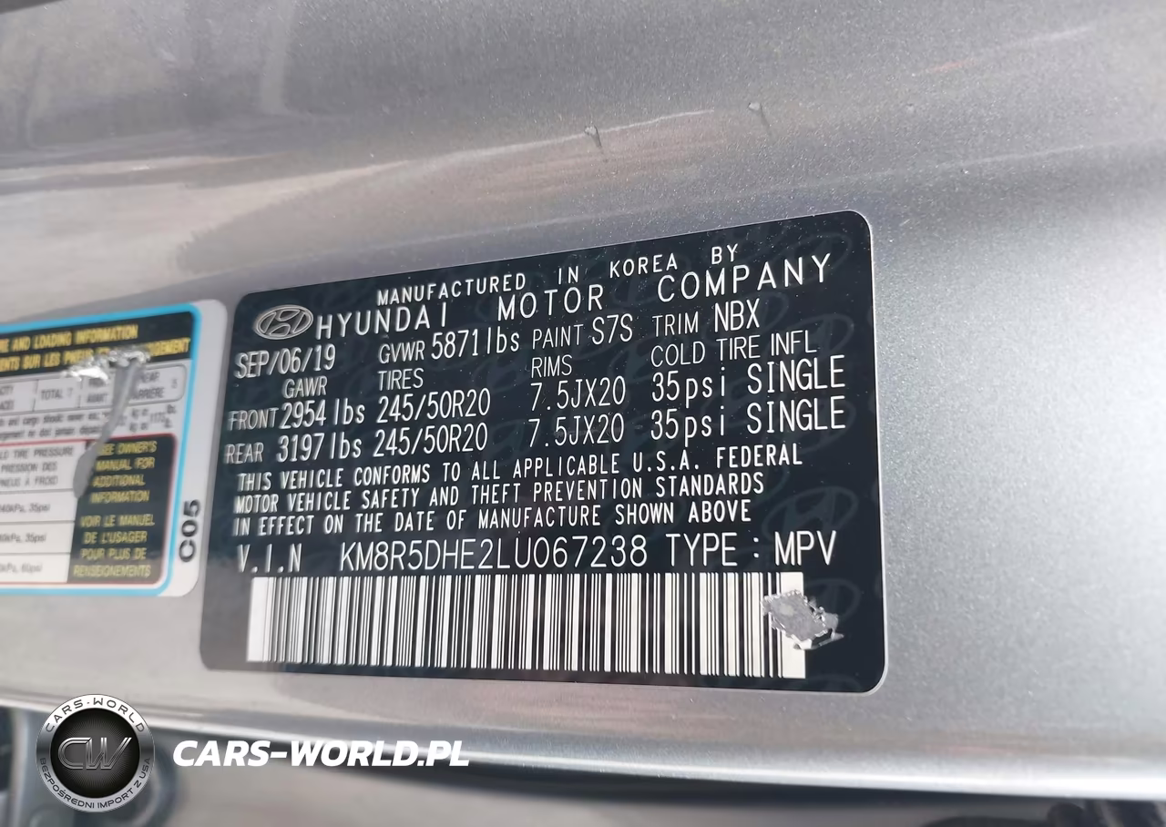 2020 Hyundai Palisade Limited VIN:KM8R5DHE2LU067238 - 9