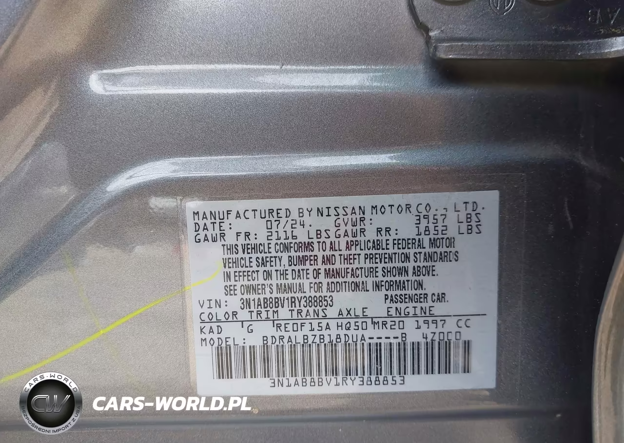 2024 Nissan Sentra S Xtronic Cvt VIN:3N1AB8BV1RY388853 - 9