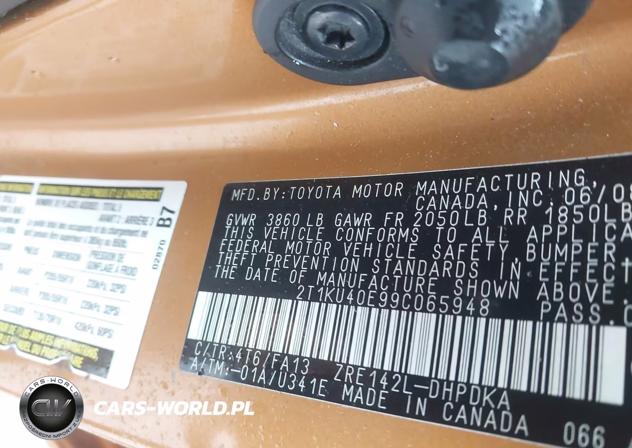 2009 Toyota Matrix VIN:2T1KU40E99C065948 - 9
