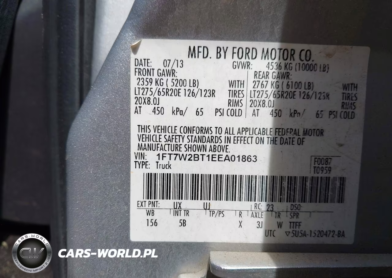 2014 Ford F-250 Lariat VIN:1FT7W2BT1EEA01863 - 9