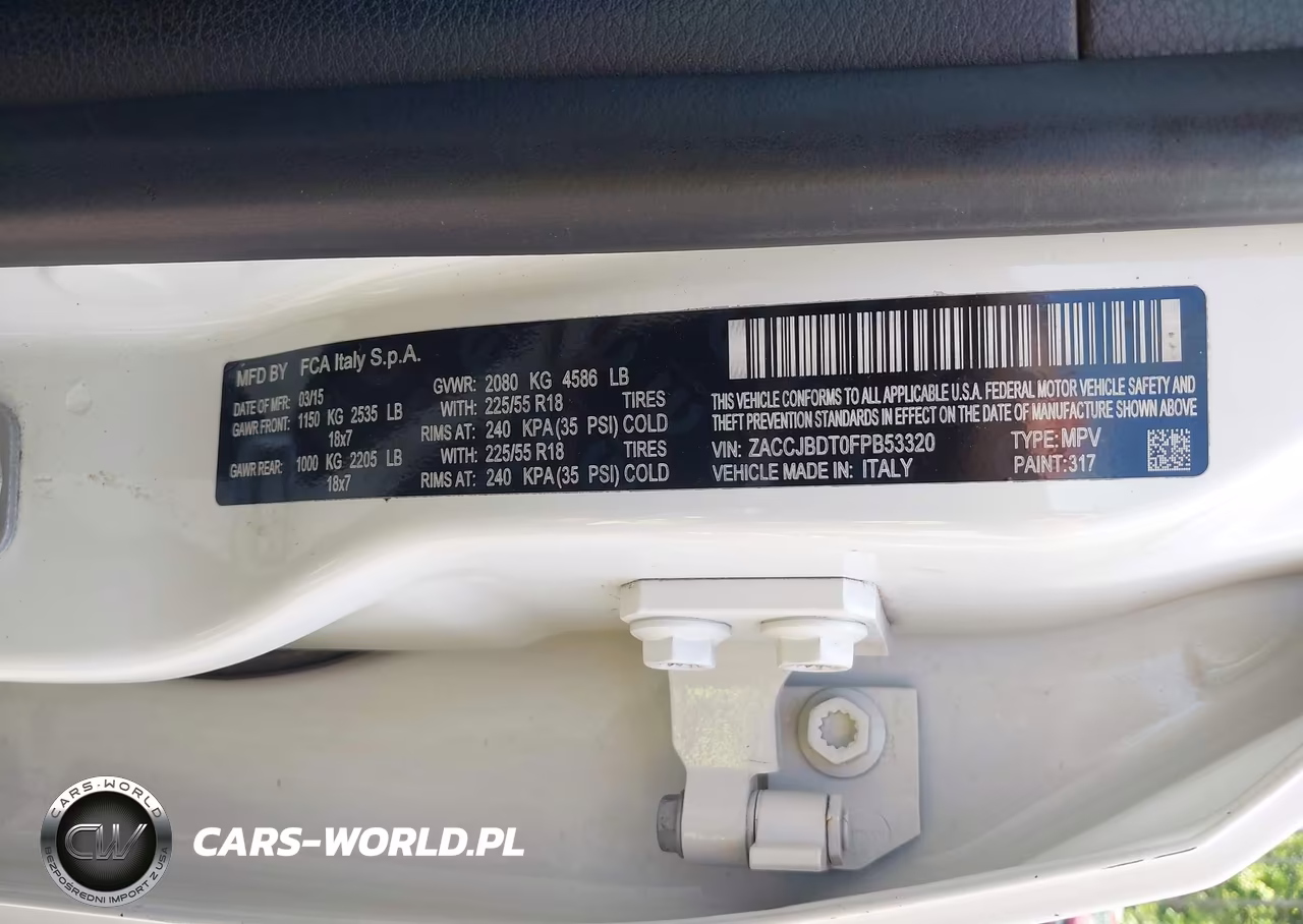 2015 Jeep Renegade Limited VIN:ZACCJBDT0FPB53320 - 9
