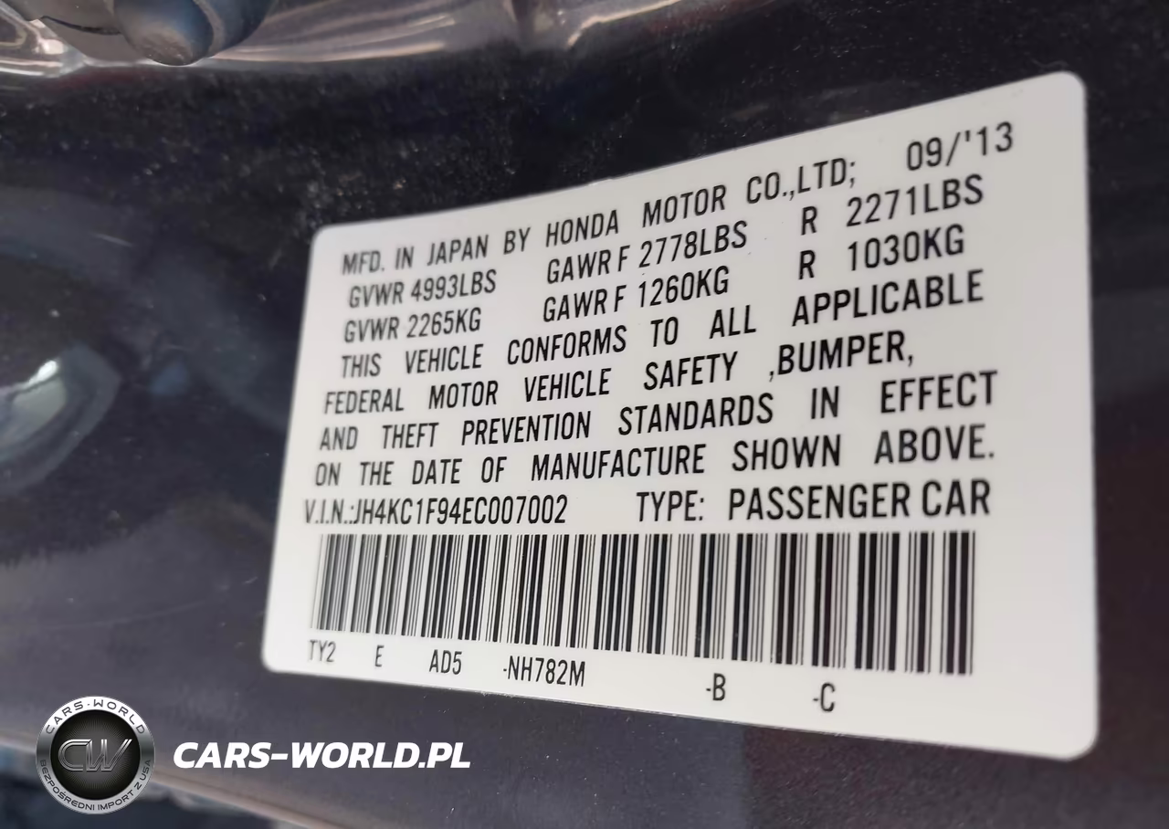 2014 Acura Rlx VIN:JH4KC1F94EC007002 - 9