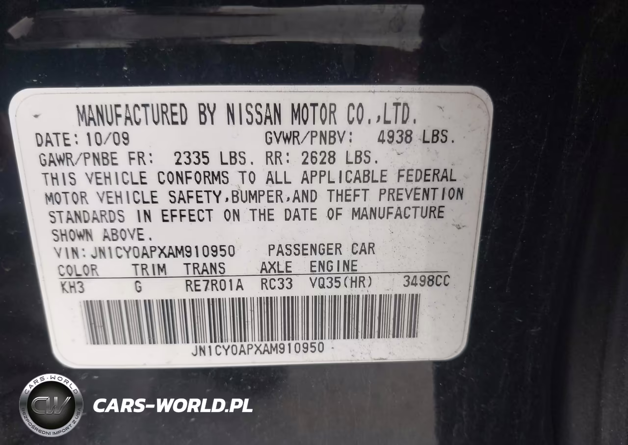 2010 Infiniti M35 VIN:JN1CY0APXAM910950 - 9