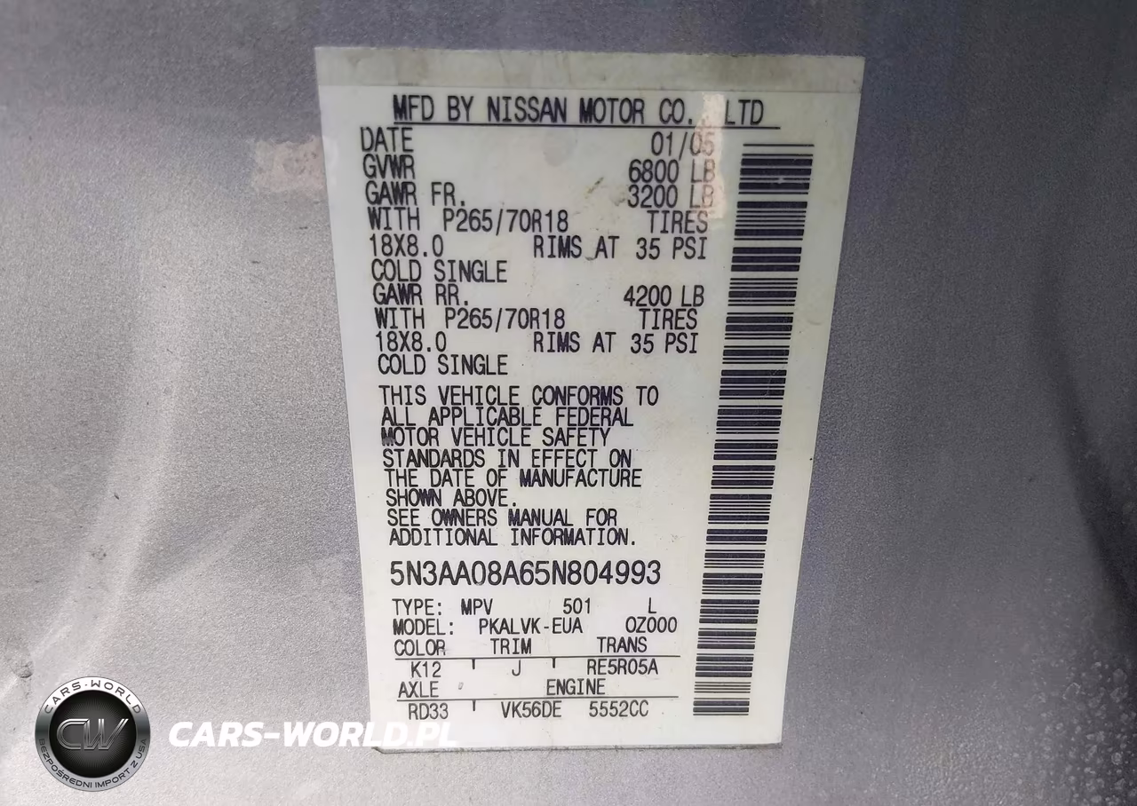 2005 Infiniti Qx56 VIN:5N3AA08A65N804993 - 9