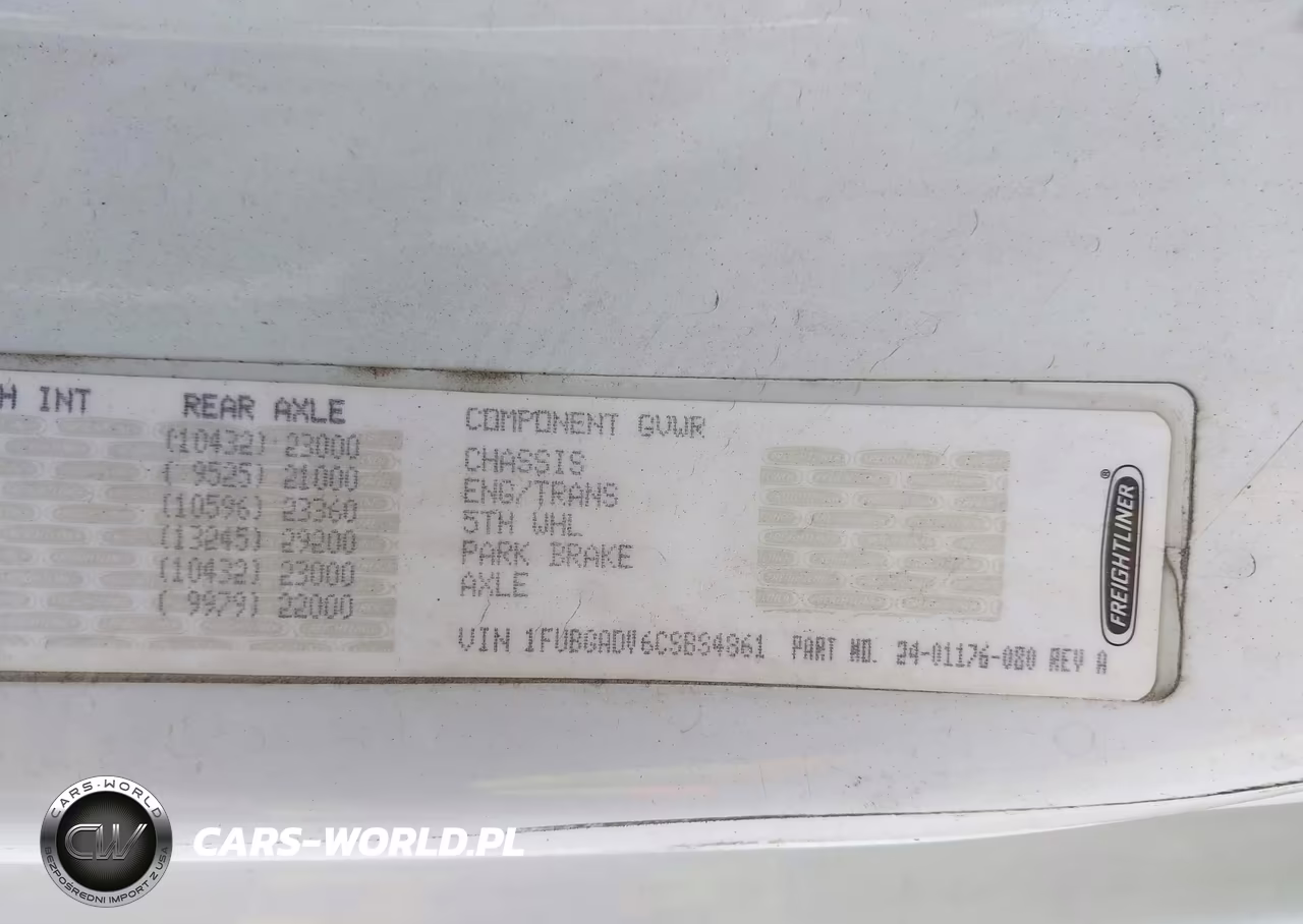 2012 Freightliner Cascadia 113 VIN:1FUBGADV6CSBS4861 - 8