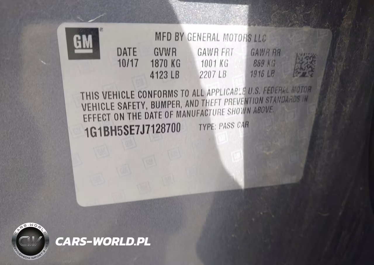 2018 Chevrolet Cruze Lt Auto VIN:1G1BH5SE7J7128700 - 9