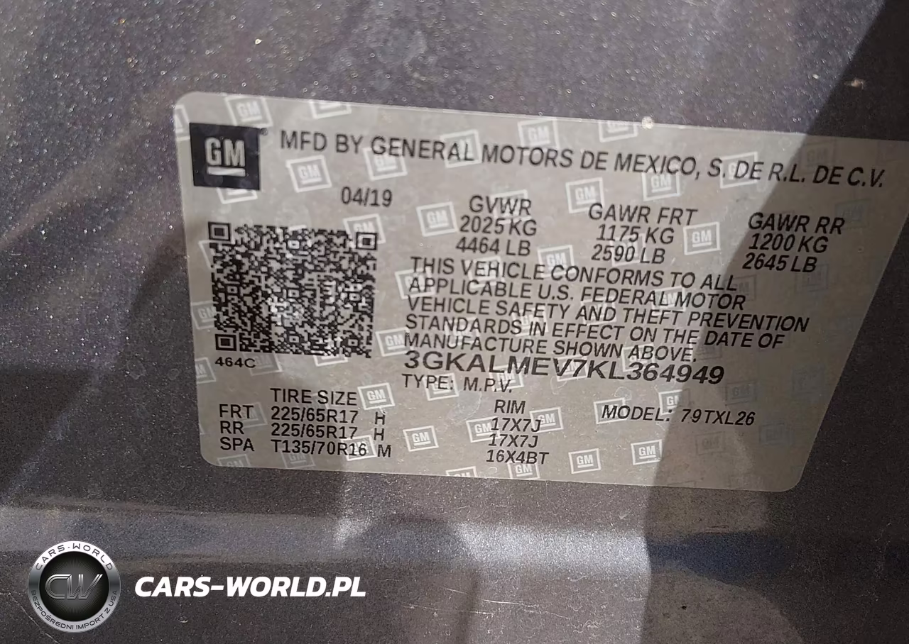 2019 GMC Terrain Sle VIN:3GKALMEV7KL364949 - 9
