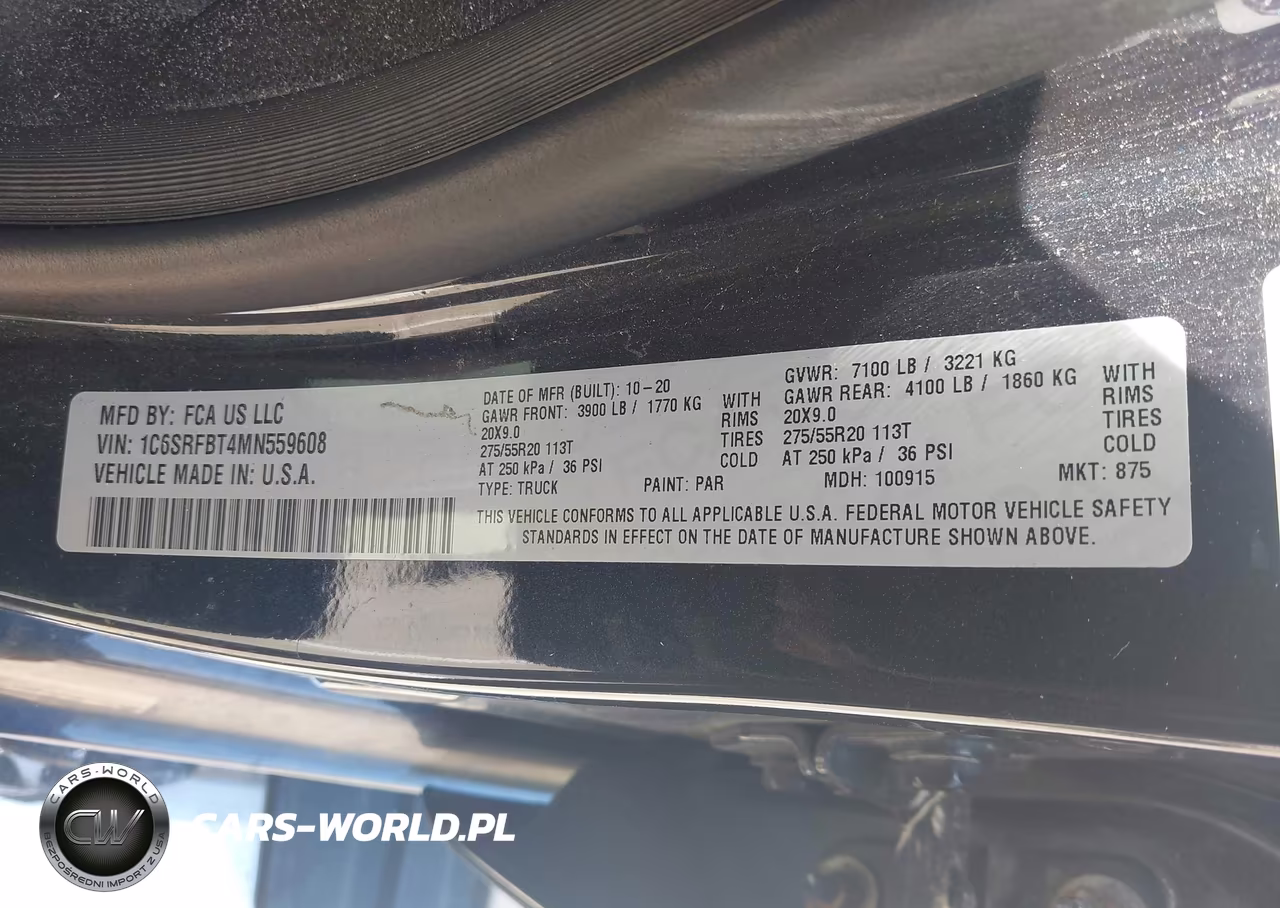 2021 Ram 1500 Big Horn 4X4 6'4 Box VIN:1C6SRFBT4MN559608 - 9