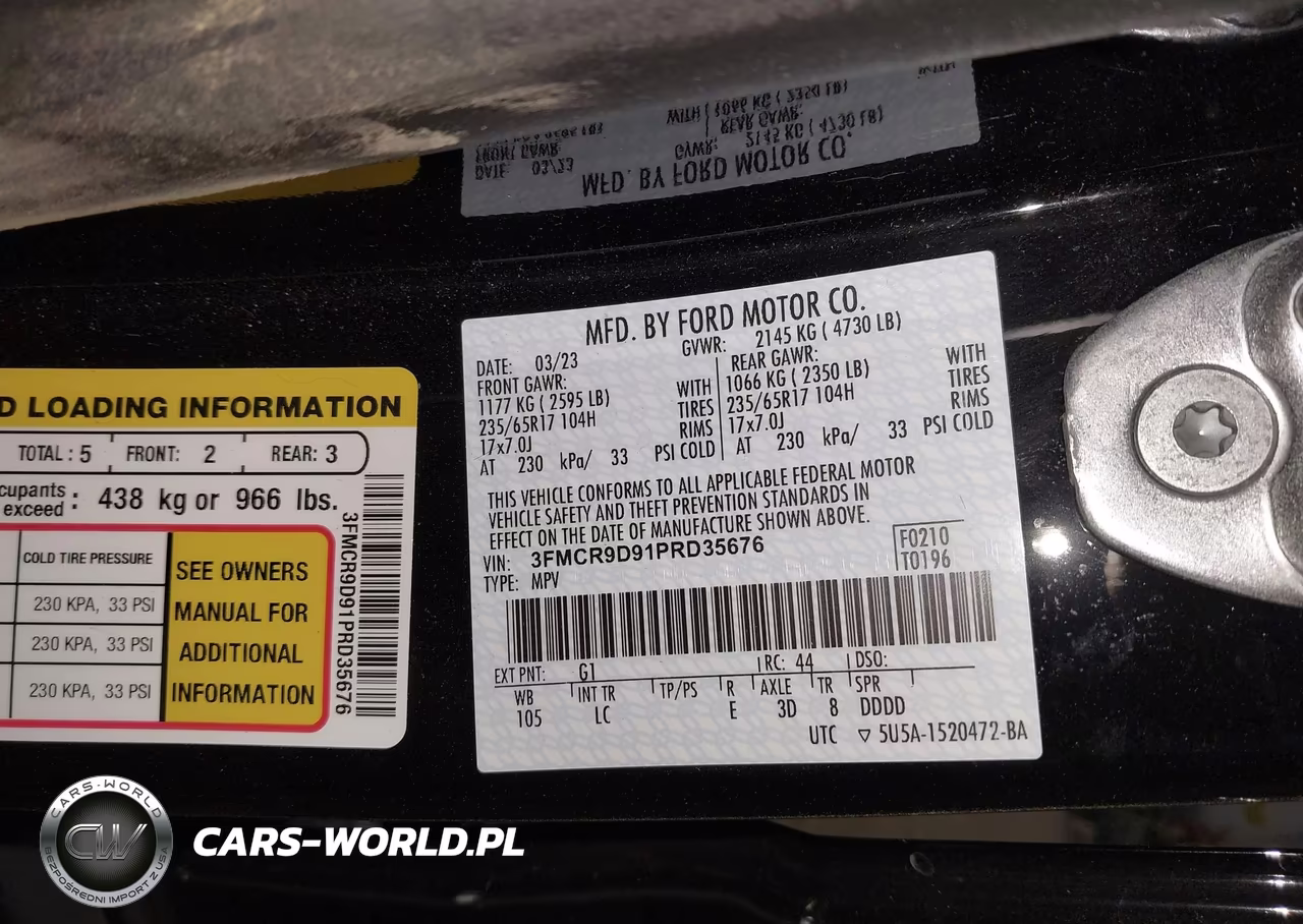 2023 Ford Bronco Sport Badlands VIN:3FMCR9D91PRD35676 - 9
