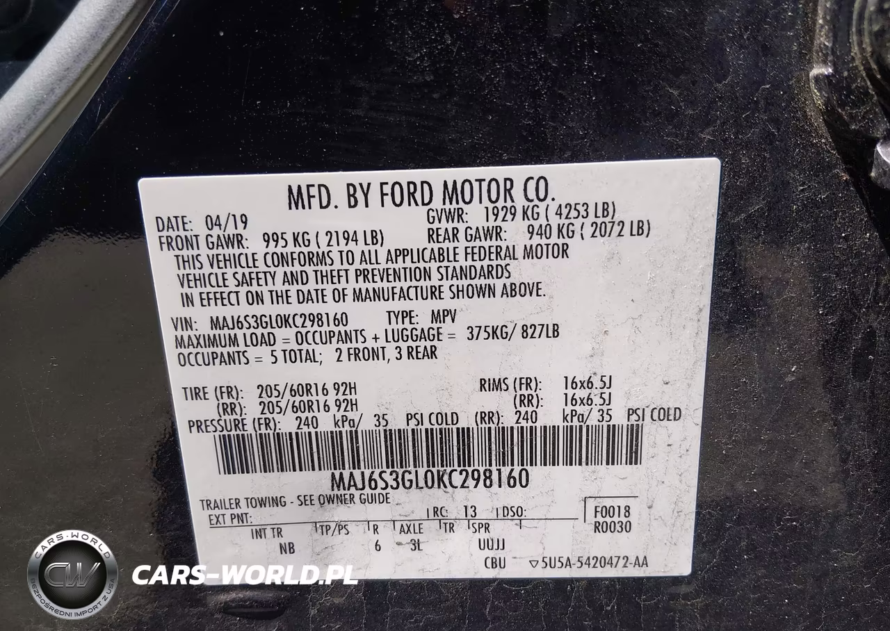 2019 Ford Ecosport Se VIN:MAJ6S3GL0KC298160 - 9