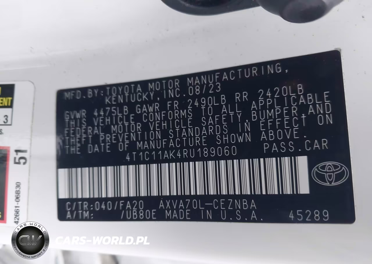 2024 Toyota Camry Le VIN:4T1C11AK4RU189060 - 9