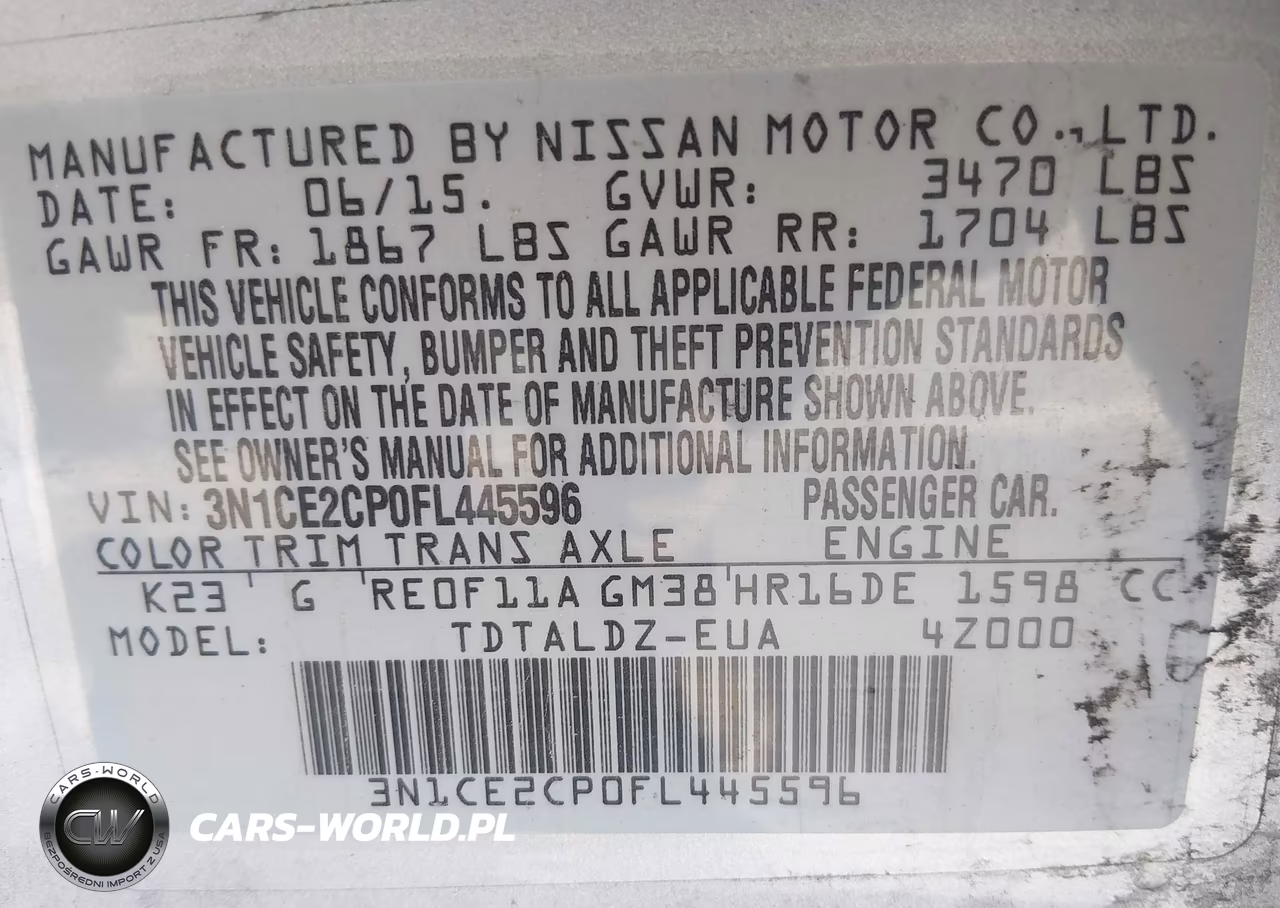 2015 Nissan Versa Note Sv VIN:3N1CE2CP0FL445596 - 9