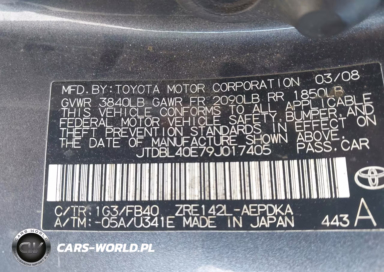 2009 Toyota Corolla Le VIN:JTDBL40E79J017405 - 9