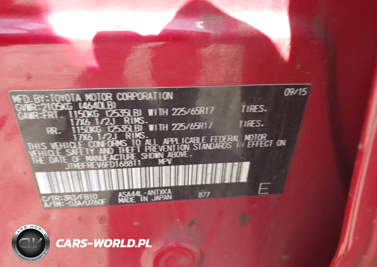 2015 Toyota Rav4 Le VIN:JTMBFREV6FD168811 - 9