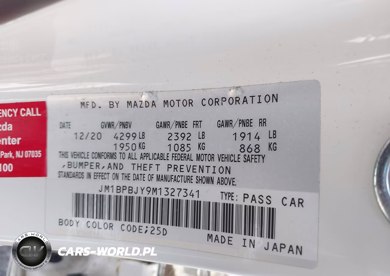 2021 Mazda Mazda3 2.5 Turbo VIN:JM1BPBJY9M1327341 - 9