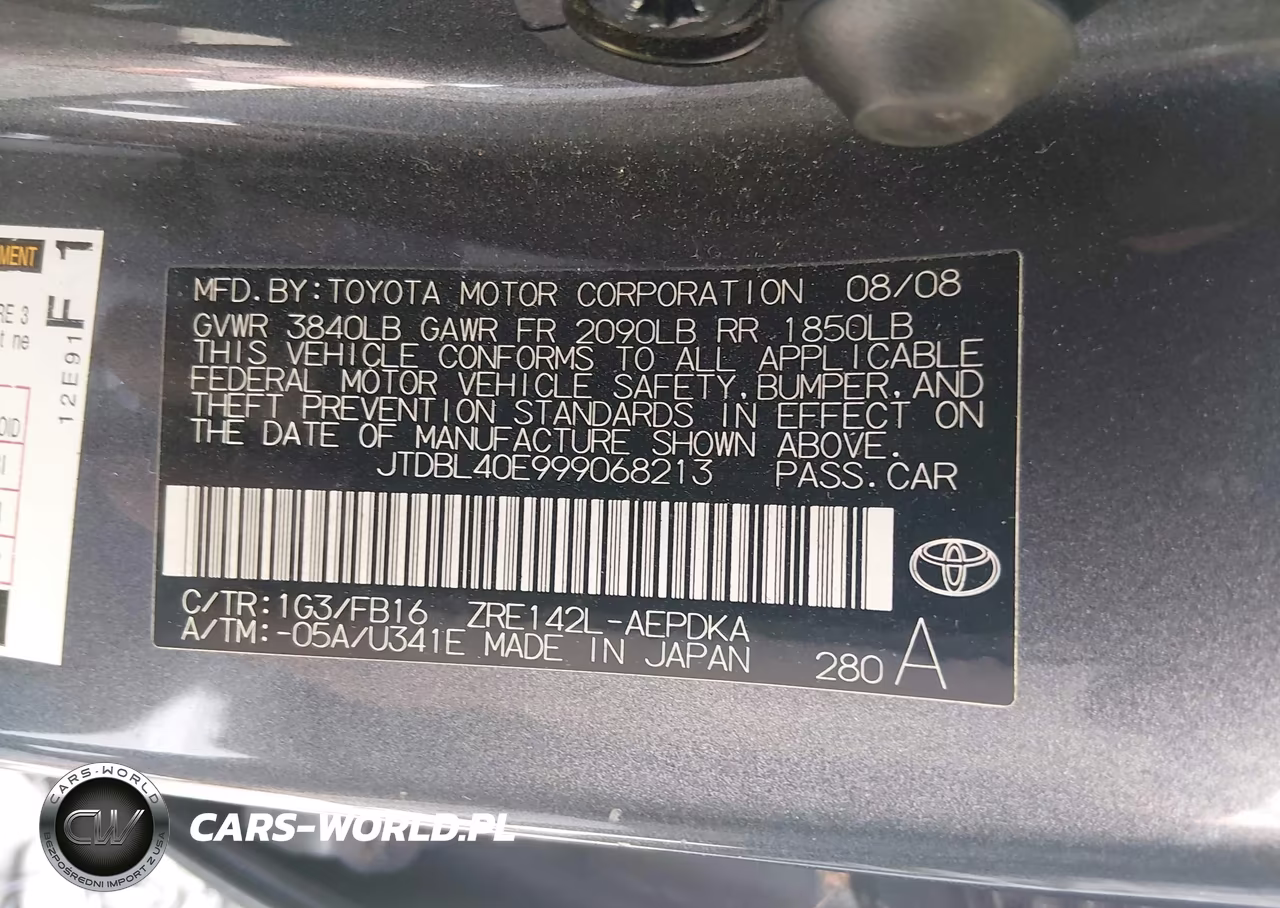 2009 Toyota Corolla Le VIN:JTDBL40E999068213 - 9