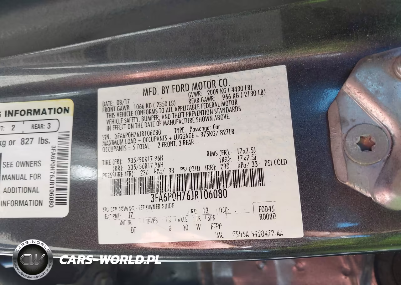2018 Ford Fusion Se VIN:3FA6P0H76JR106080 - 9