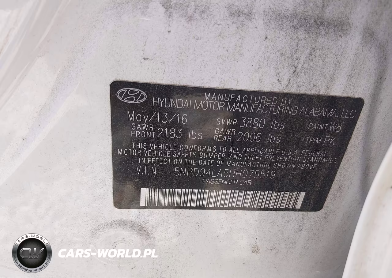 2017 Hyundai Elantra Eco VIN:5NPD94LA5HH075519 - 9