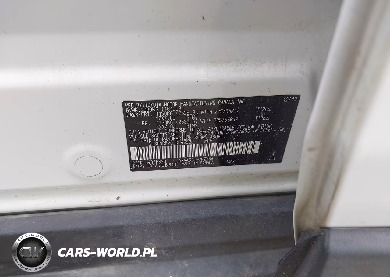 2020 Toyota Rav4 Le VIN:2T3H1RFV0LC045920 - 9