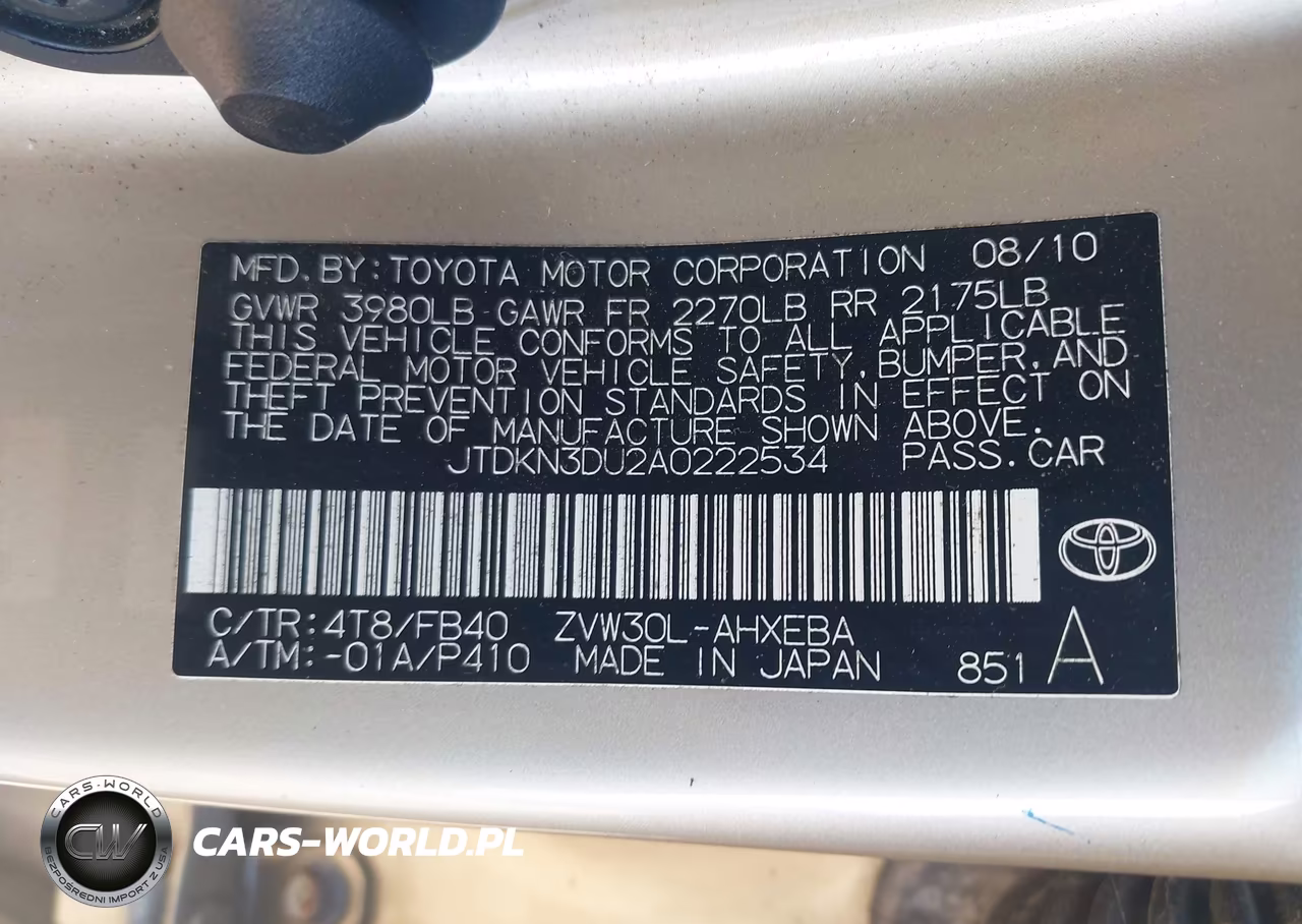 2010 Toyota Prius Iii VIN:JTDKN3DU2A0222534 - 9