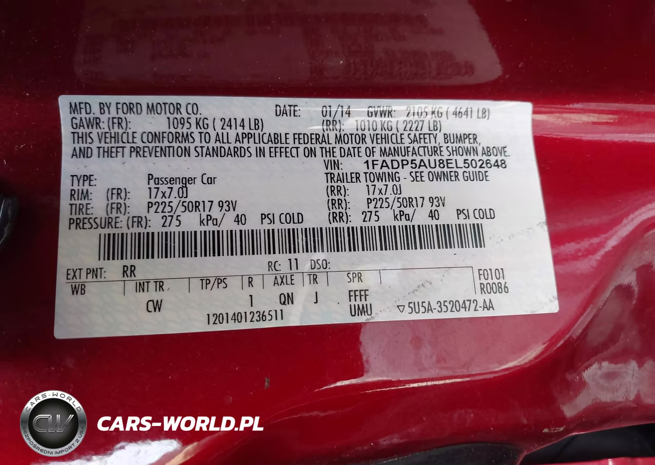 2014 Ford C-Max Hybrid Se VIN:1FADP5AU8EL502648 - 9