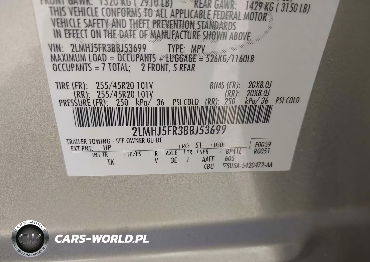 2011 Lincoln Mkt VIN:2LMHJ5FR3BBJ53699 - 9
