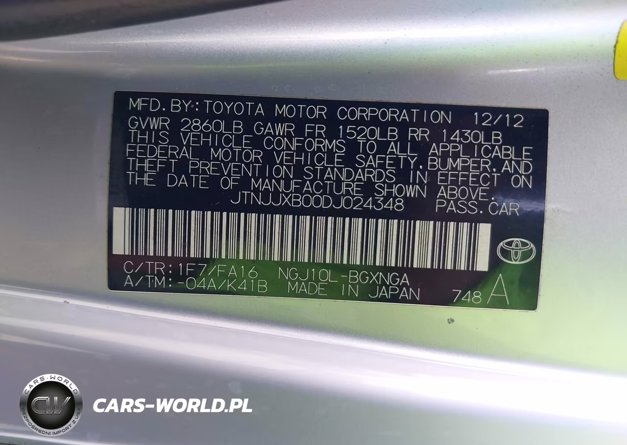 2013 Scion Iq VIN:JTNJJXB00DJ024348 - 9