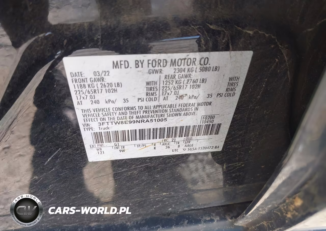 2022 Ford Maverick Xl VIN:3FTTW8E99NRA51005 - 9