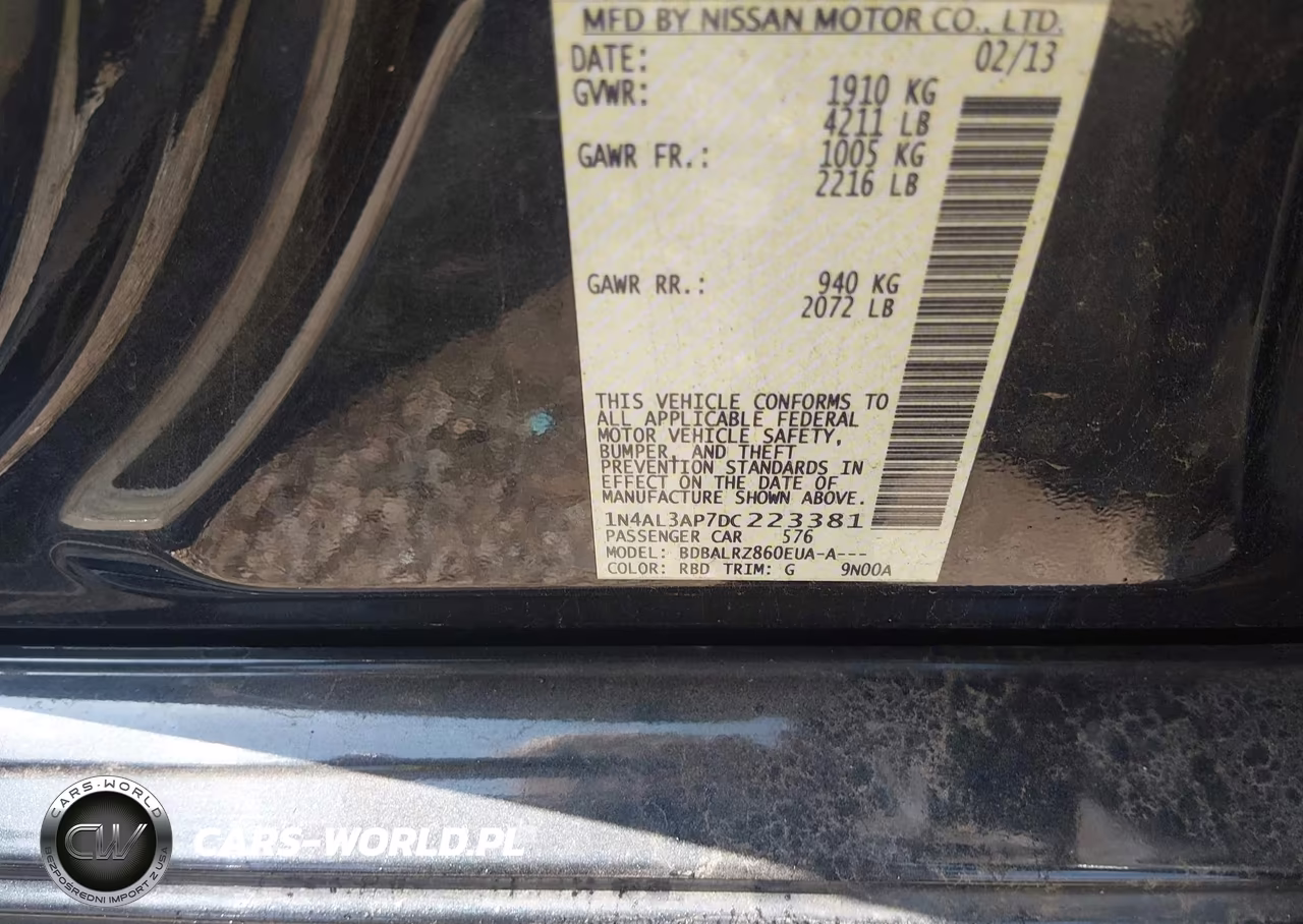2013 Nissan Altima 2.5 S VIN:1N4AL3AP7DC223381 - 9