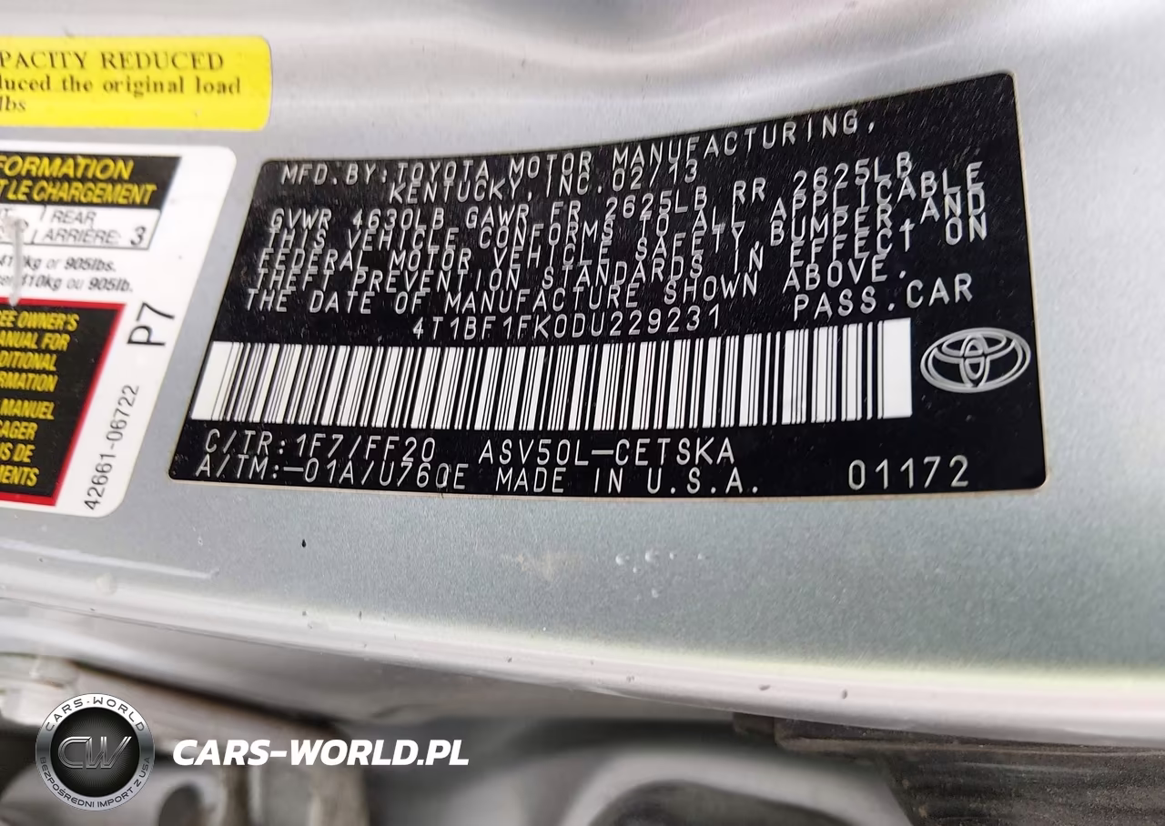 2013 Toyota Camry Se VIN:4T1BF1FK0DU229231 - 9