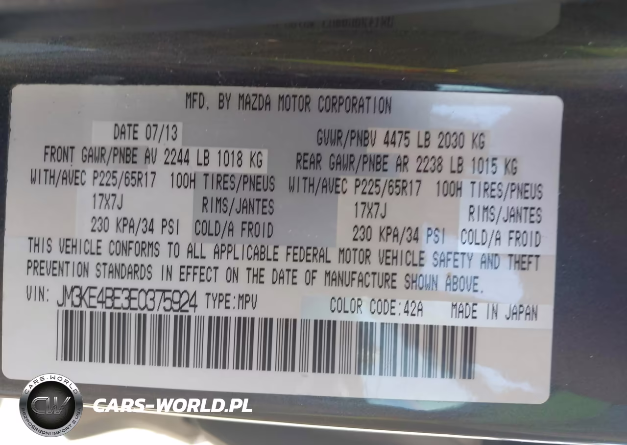 2014 Mazda Cx-5 Sport VIN:JM3KE4BE3E0375924 - 8