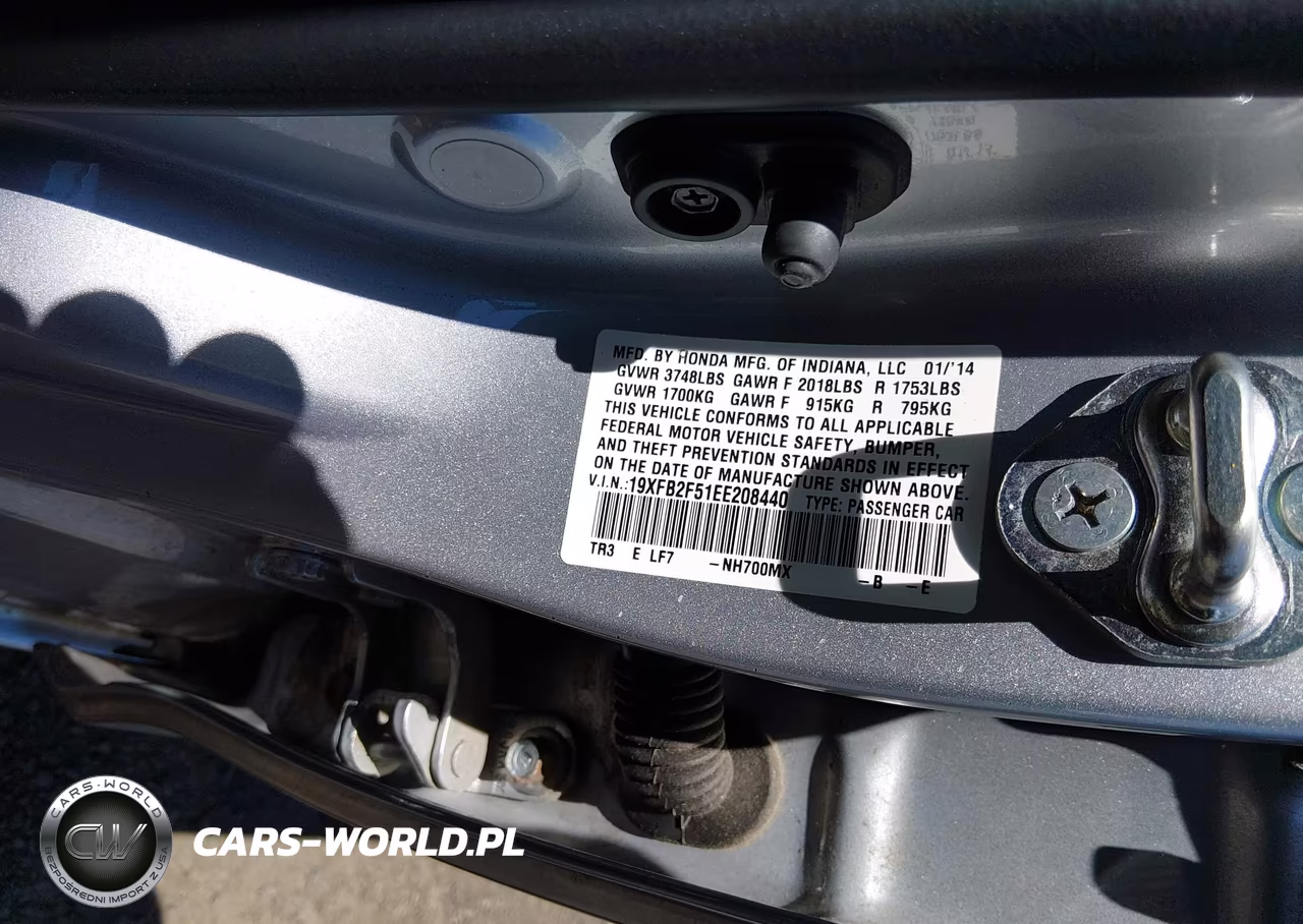 2014 Honda Civic Lx VIN:19XFB2F51EE208440 - 9