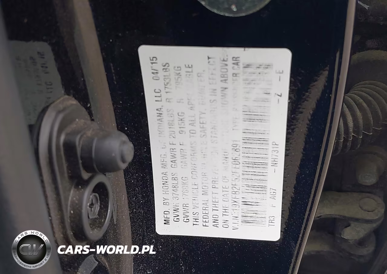 2015 Honda Civic Lx VIN:19XFB2F52FE062891 - 9