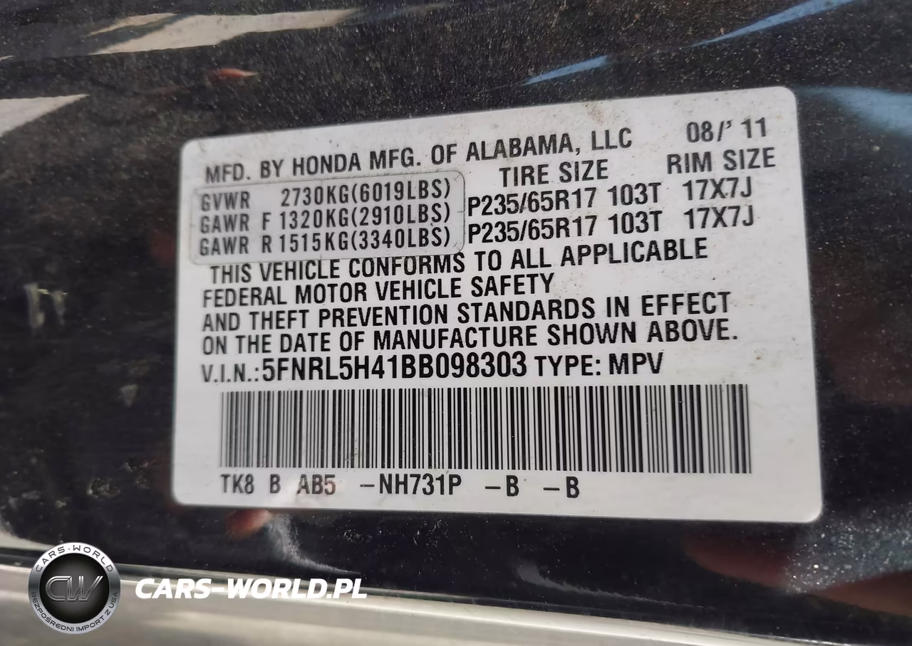 2011 Honda Odyssey Ex VIN:5FNRL5H41BB098303 - 9