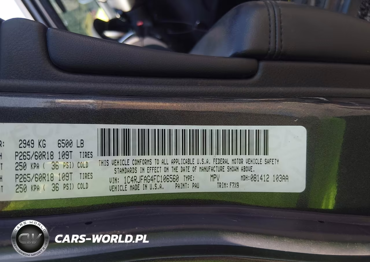 2015 Jeep Grand Cherokee Laredo VIN:1C4RJFAG4FC106560 - 9