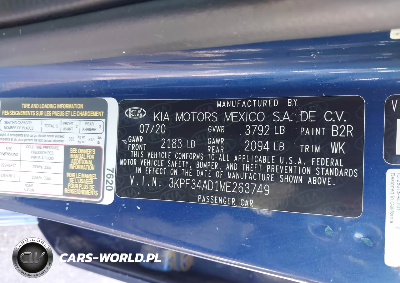 2021 Kia Forte Gt-Line VIN:3KPF34AD1ME263749 - 9