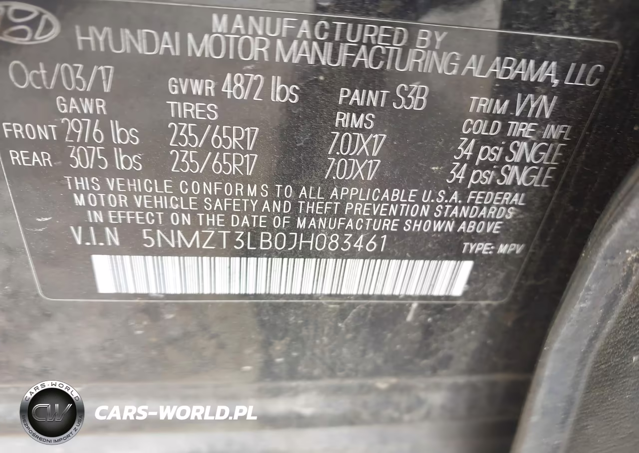 2018 Hyundai Santa Fe Sport 2.4L VIN:5NMZT3LB0JH083461 - 8
