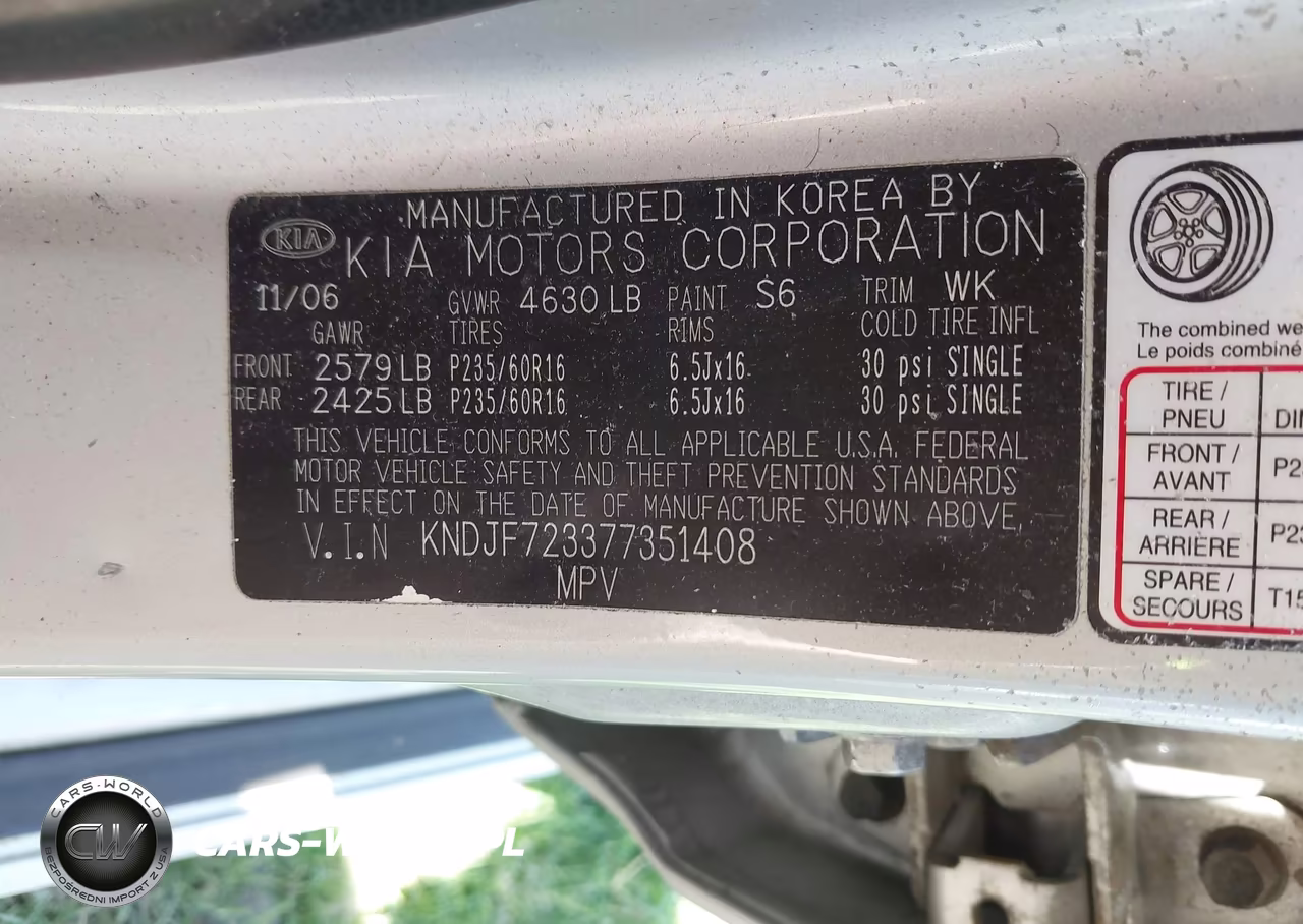 2007 Kia Sportage Lx V6 VIN:KNDJF723377351408 - 9