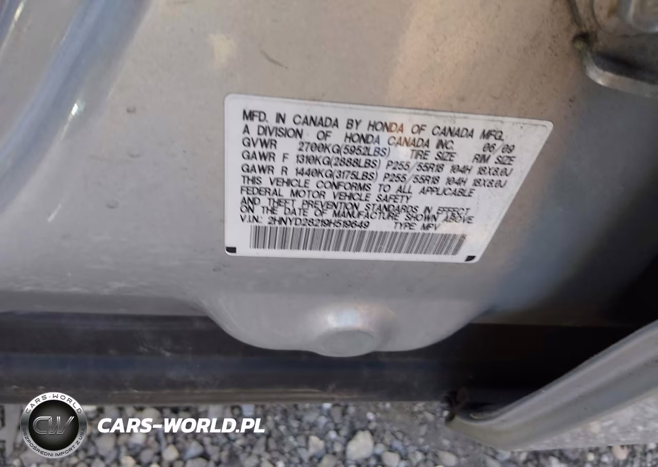 2009 Acura Mdx VIN:2HNYD28219H519649 - 9