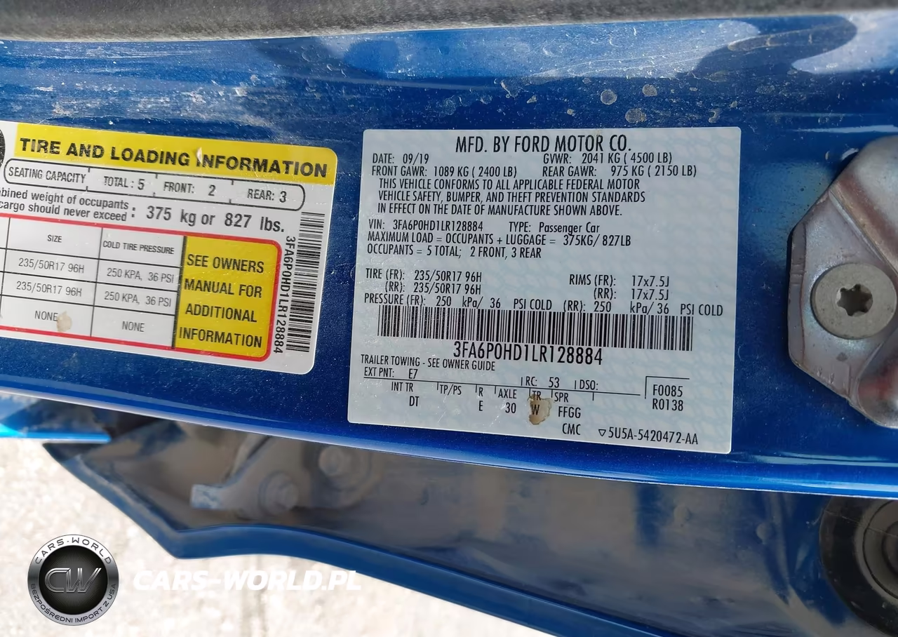 2020 Ford Fusion Se VIN:3FA6P0HD1LR128884 - 9