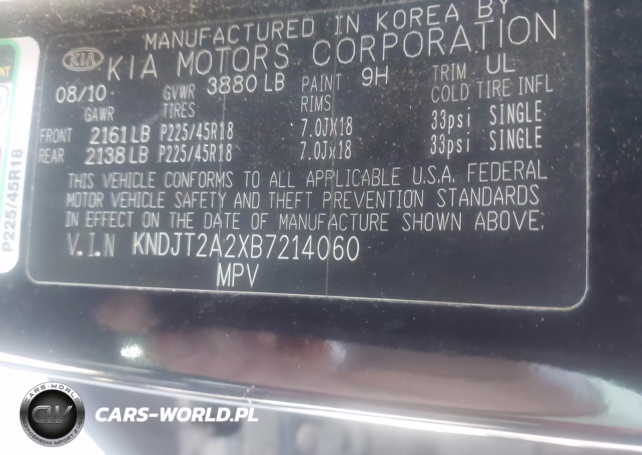 2011 Kia Soul Sport VIN:KNDJT2A2XB7214060 - 9