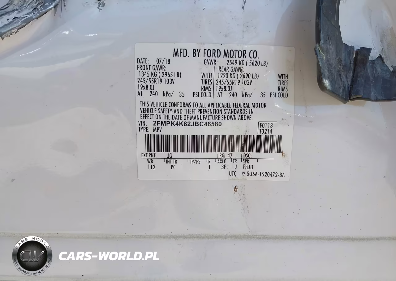 2018 Ford Edge Titanium VIN:2FMPK4K82JBC46580 - 9