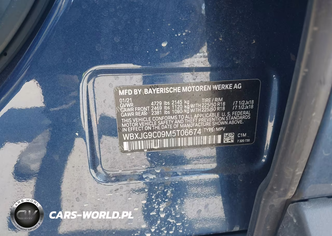 2021 BMW X1 xDrive28I VIN:WBXJG9C09M5T06674 - 9