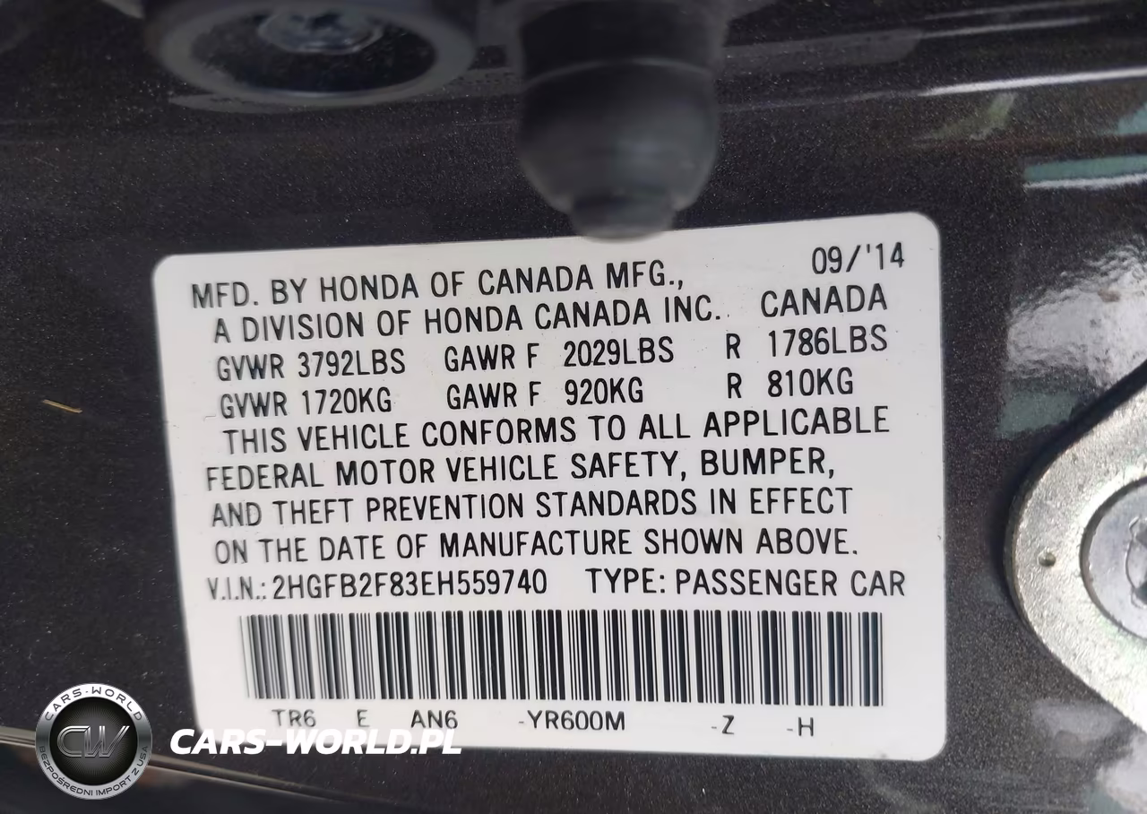 2014 Honda Civic Ex VIN:2HGFB2F83EH559740 - 9